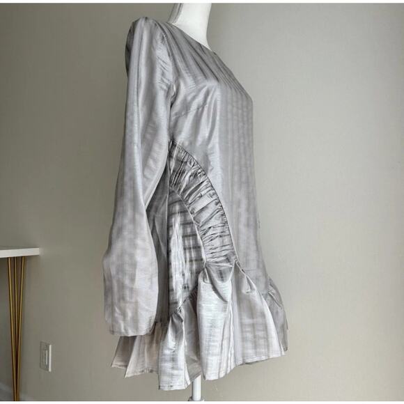 NEW Atoir Revolve Walk Me Home Cocktail Dress Chateau Metallic Grey - Picture 8 of 13